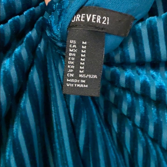 Emerald aqua green velvet dress - Picture 6 of 6